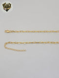 (1-6251-1) Gold Laminate - Paper Clip Multicolor Necklace - BGF