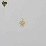 (1-2359) Gold Laminate - Dog Pendant - BGO