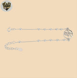 (2-0375-1) 925 Sterling Silver - 1mm Rolo Link  Balls Tree of Life Bracelet.