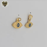 (1-2233-2) Gold Laminate Evil Eye Pendants - BGF