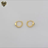 (1-2505) Gold Laminate - Small Green Zircon Huggies - BGF