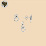 (2-6396-1) 925 Sterling Silver - Zircon Forever Linked Set.