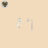 (2-3136) 925 Sterling Silver - Irregular Free Form Stud Earrings.