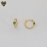 (1-2521-2) Gold Laminate - Green Zircon Huggies - BGF