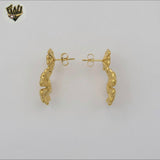 (4-2262) Stainless Steel - Double Flower Earrings.