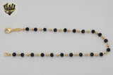 (1-0076) Gold Laminate - 4.5mm Beads and Balls Anklet - BGF