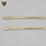 (1-5019) Gold Laminate - 5mm Braided Link Chain - 22"- BGO