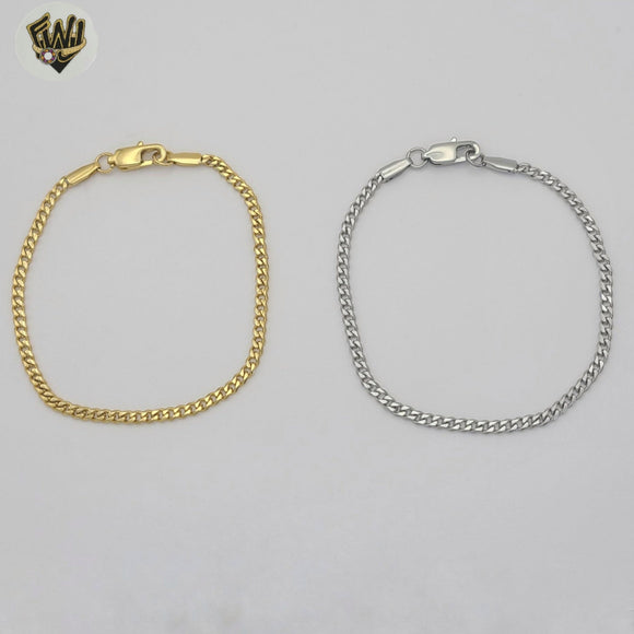 (4-4253) Stainless Steel - 2.8mm Curb Link Bracelet