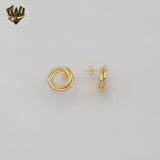 (1-1223-4) Gold Laminate - Knot Stud Earrings - BGF