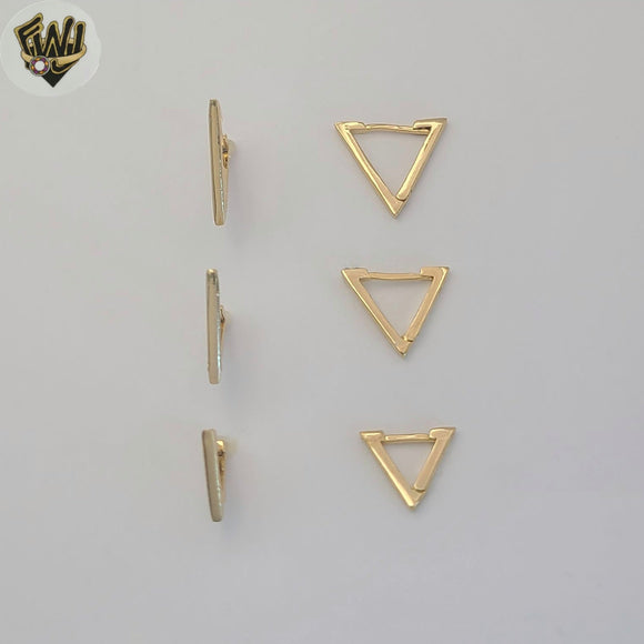 (1-2926-3) Gold Laminate - Triangle Set Hoops - BGO