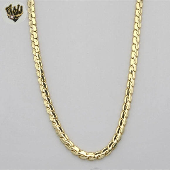 (1-5019) Gold Laminate - 5mm Braided Link Chain - 22