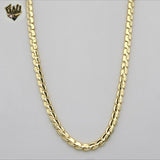 (1-5019) Gold Laminate - 5mm Braided Link Chain - 22"- BGO