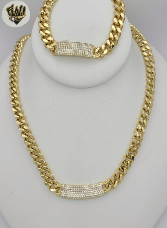 (1-6297-1) Laminado de oro - Collar en capas con dijes de corazón - BGF