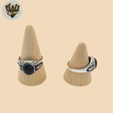 (2-5267) 925 Sterling Silver - Onyx Ring for Men