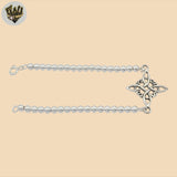 (2-0328) 925 Sterling Silver - 4mm Witch Knot Bracelet.