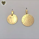 (1-2096) Laminado Oro - Colgantes Medalla - BGF
