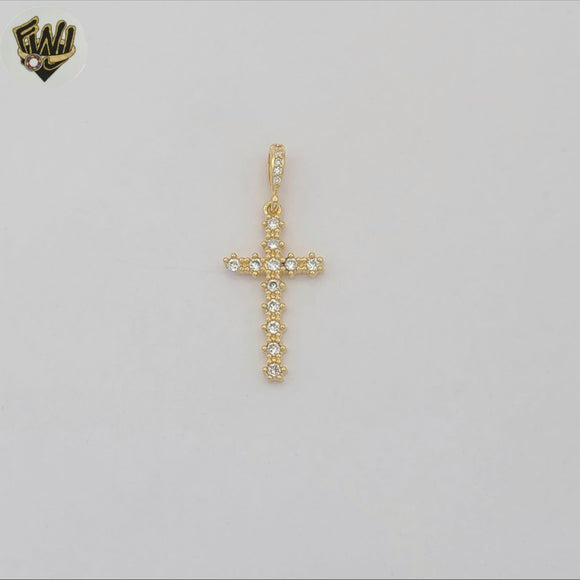 (1-2371-1) Gold Laminate- Zircon Cross Pendant - BGF
