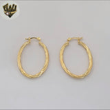 (1-2944-4) Gold Laminate - Oval Twisted Hoops - BGF
