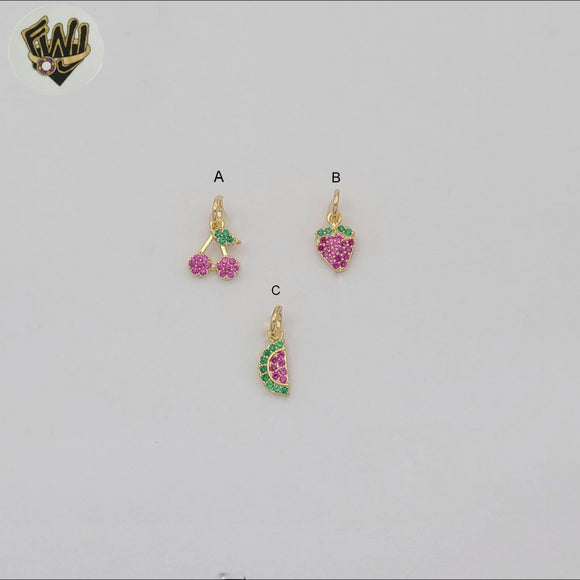 (1-2144-2) Gold Laminate -Small Fruit Pendants - BGF