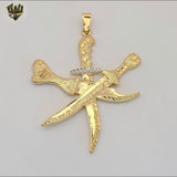 (1-2439) Gold Laminate Pirates Pendants - BGF