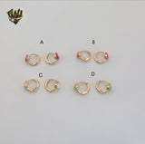 (1-2621) Gold Laminate - Small Apple Huggies - BGO
