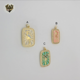 (1-2201-1) Gold Laminate - Enamel Summer Pendants - BGO