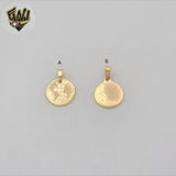 (1-2393) Gold Laminate - Round Pendants - BGF