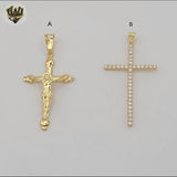 (1-2301-3) Gold Laminate Cross Pendants - BGF