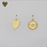 (1-2438) Gold Laminate - Chunky Medal Pendants - BGF