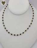 (1-6406) Laminado de Oro - Collar Corazón de Zircones - BGO