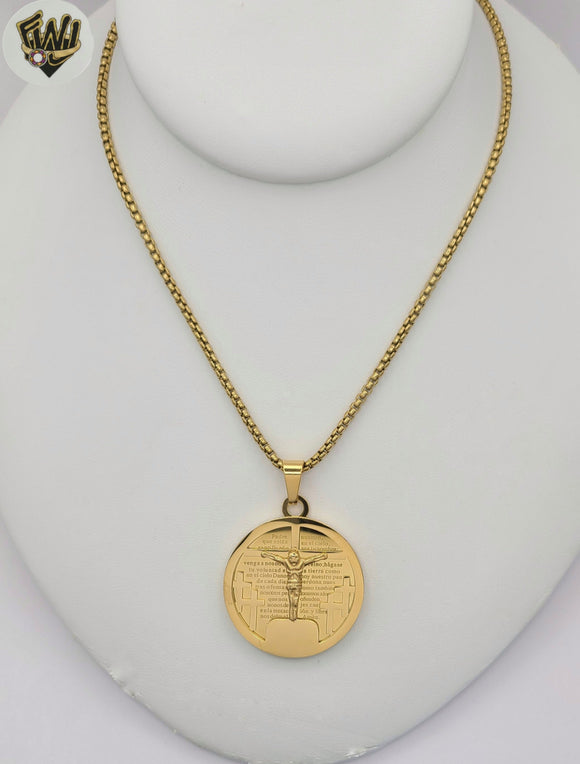 (4-3231) Acero inoxidable - Collar del árbol de la vida con eslabones Rolo de 2 mm - 22