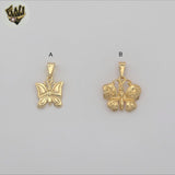 (1-2433) Laminado Oro - Colgantes Mariposas - BGF