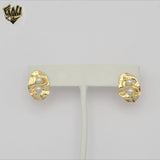 (1-1211) Gold Laminate - Double Pearl Stud Earrings - BGF