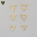 (1-2926-3) Gold Laminate - Triangle Set Hoops - BGO