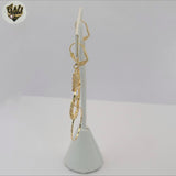 (1-1222-4) Gold Laminate - Dangling Circles Earrings - BGF