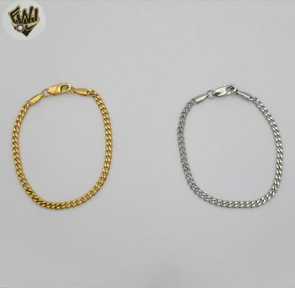 (4-4252) Stainless Steel - 3.5mm Curb Link Bracelet