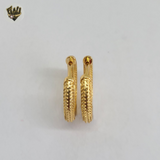 (1-2504-A) Gold Laminate - Balls Hoops - BGO - Fantasy World Jewelry