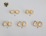 (1-2626) Gold Laminate Hoops- BGO - Fantasy World Jewelry