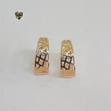 (1-2502-A) Gold Laminate - Two Tones Hoops - BGO - Fantasy World Jewelry