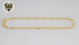 (1-0082) Gold Laminate - 3.5mm Paper Clip Anklet - 10" - BGF - Fantasy World Jewelry