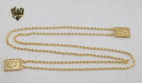 (1-3329) Gold Laminate - 10mm Scapular Necklace - 24''- BGF. - Fantasy World Jewelry