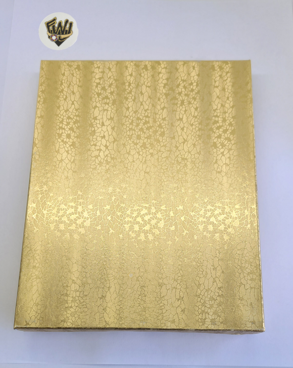 (Supplies-05) Cotton Filled Gold Gift Box - 5.5x7 inches - Dozen - Fantasy World Jewelry