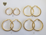 (1-2681) Gold Laminate Hoops - BGO - Fantasy World Jewelry