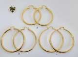 (1-2858) Gold Laminate - Plain Hoops - BGO - Fantasy World Jewelry