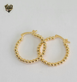 (1-2979) Gold Laminate - Balls Hoops - BGF - Fantasy World Jewelry