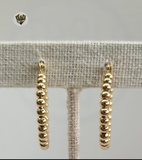 (1-2979) Gold Laminate - Balls Hoops - BGF - Fantasy World Jewelry