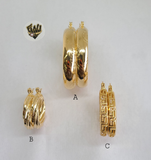 (1-2703) Gold Laminate Hoops - BGF - Fantasy World Jewelry