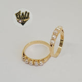 (1-3006) Gold Laminate - Ring with Pearls - BGF - Fantasy World Jewelry