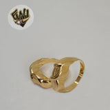 (1-3034) Gold Laminate - Plain Ring with Design - BGF - Fantasy World Jewelry