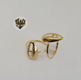 (1-3050) Gold Laminate-Shell Ring - BGO - Fantasy World Jewelry